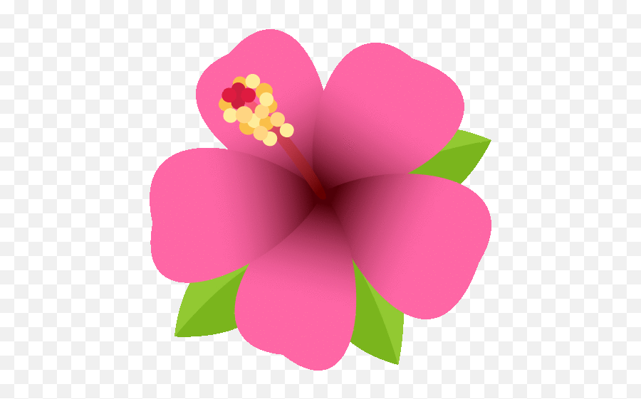 Hibiscus Nature Sticker - Girly Emoji,Twitter Flower Emoticons