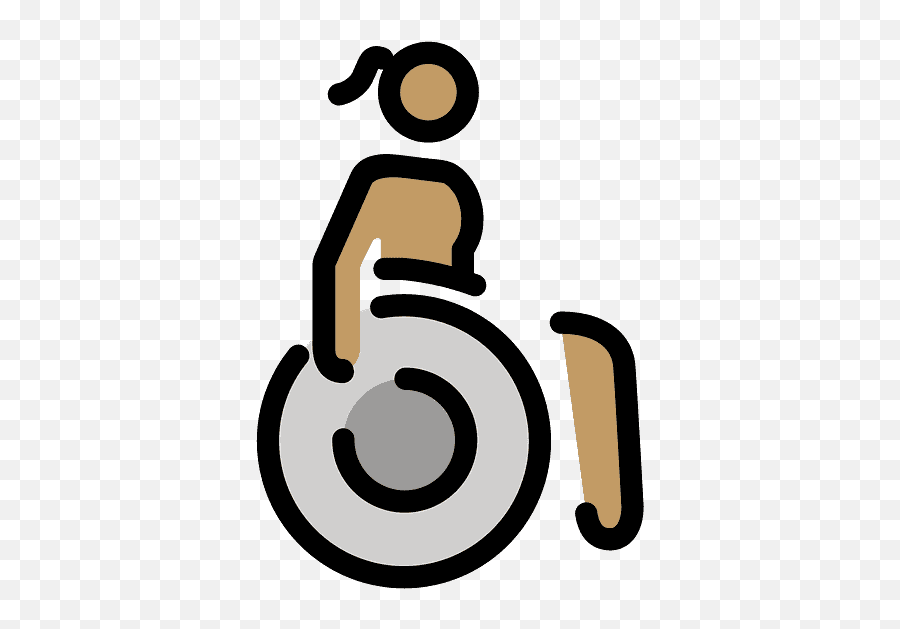 Manual Wheelchair Emoji Clipart - Wheelchair,Woman Symbol Emoji