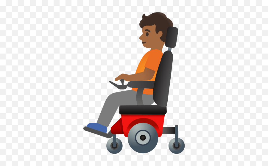 U200d Persona En Silla De Ruedas Eléctrica Con Tono De - Person In Motaralized Wheelchair Emoji,Emoji Oficinista