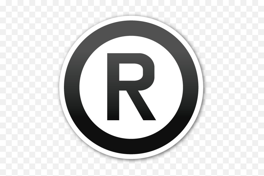 Registered Sign Signs Emoji Stickers Emoji - R In Circle Without Background,Refresh Emoji