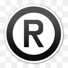 Registered Sign Signs Emoji Stickers Emoji - R In Circle Without Background,Refresh Emoji