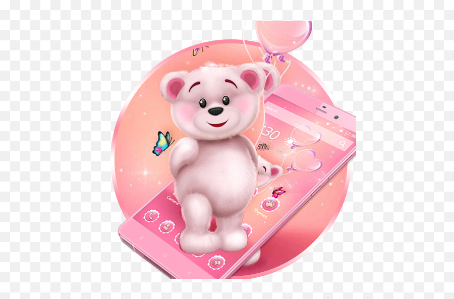 Cute Salmon Teddy Bear 2d Theme Emoji,Teddy Bear Emojis