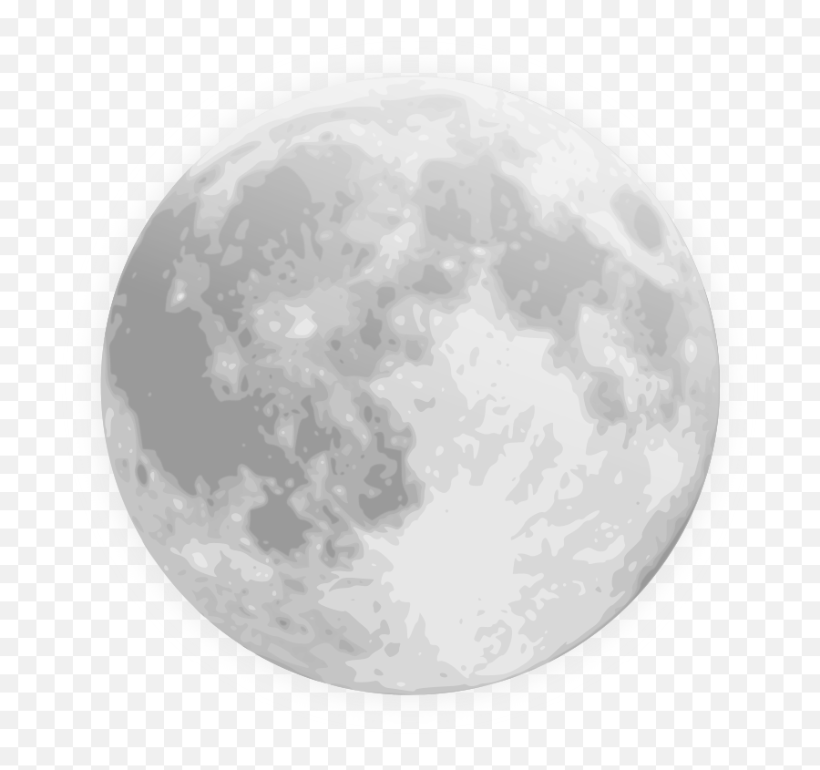 Weather Icon - Full Moon Openclipart Emoji,Night Moon Emoji