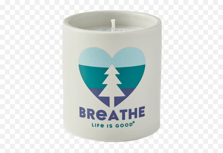 Accessories Breathe Heart Tree Soy Candle Life Is Good - Cylinder Emoji,Solid Heart Emoji