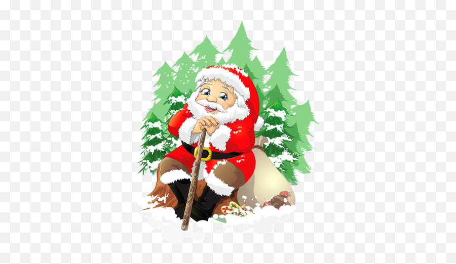 Imagem De Papai Noel Sentado Em Png Emoji,Facebook Santa Claus Emoticon