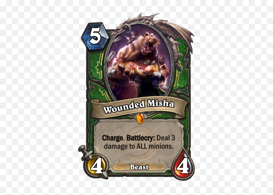 Wounded Misha - Hearthstone Fan Card Imgur Hearthstone Zul Jin Emoji,Wounded Emoji