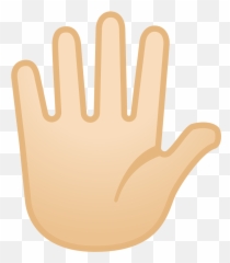 Hand With Fingers Splayed Light Skin Tone Icon Noto Emoji - Animado Mano Abierta Dibujo,Nail Emoji