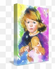 Child With Doll By Pachek - Fine Arts Emoji,Emotion In Realism Art