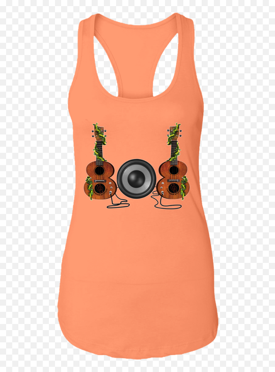 808 Ukulele Ladies Ideal Racerback Tank - Sleeveless Shirt Emoji,Facebook Tank Emoticon