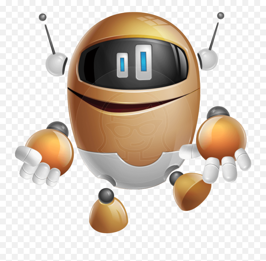 Robot With Cute Face Cartoon Character - Robot Cartoon Graphicmama Emoji,Artificial Emotion Robot Colors