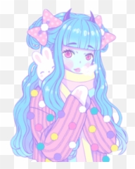 Cute Anime Kwaii Devil Sticker By The Weird Girl - Shiroi Room Emoji,Kwaii Emojis