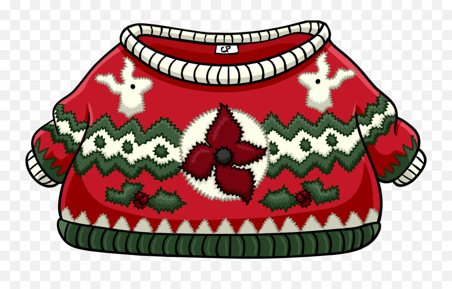 Festive Sweater - Club Penguin Christmas Sweater Emoji,Pullover With Emojis