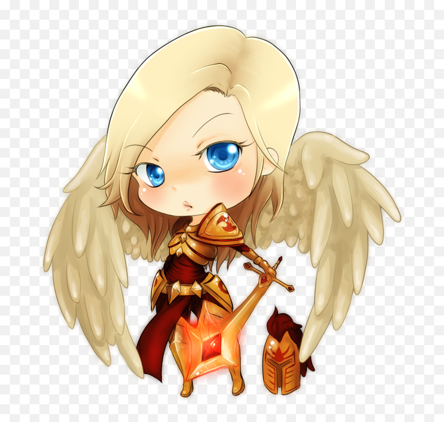 Chibi Desenho Chibi League Of Legends - League Of Legends Kayle Chibi Emoji,League Of Legends Sona Emoticon