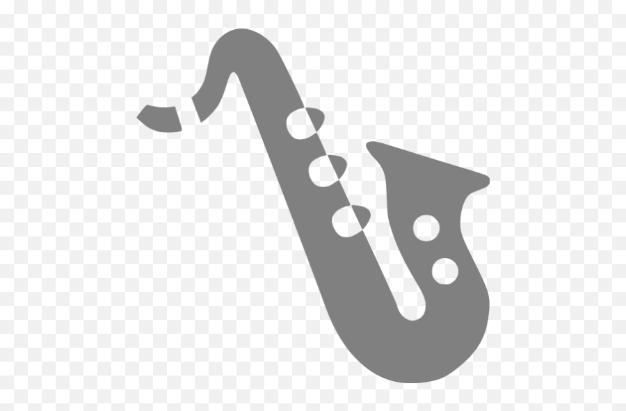 Gray Alto Saxophone Icon Emoji,Saxophone Emoticon Png