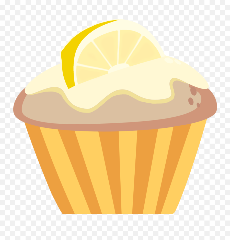 Muffin Clipart Yummy Cupcake - Png Cartoon Lemon Muffin Emoji,Muffin Emoji