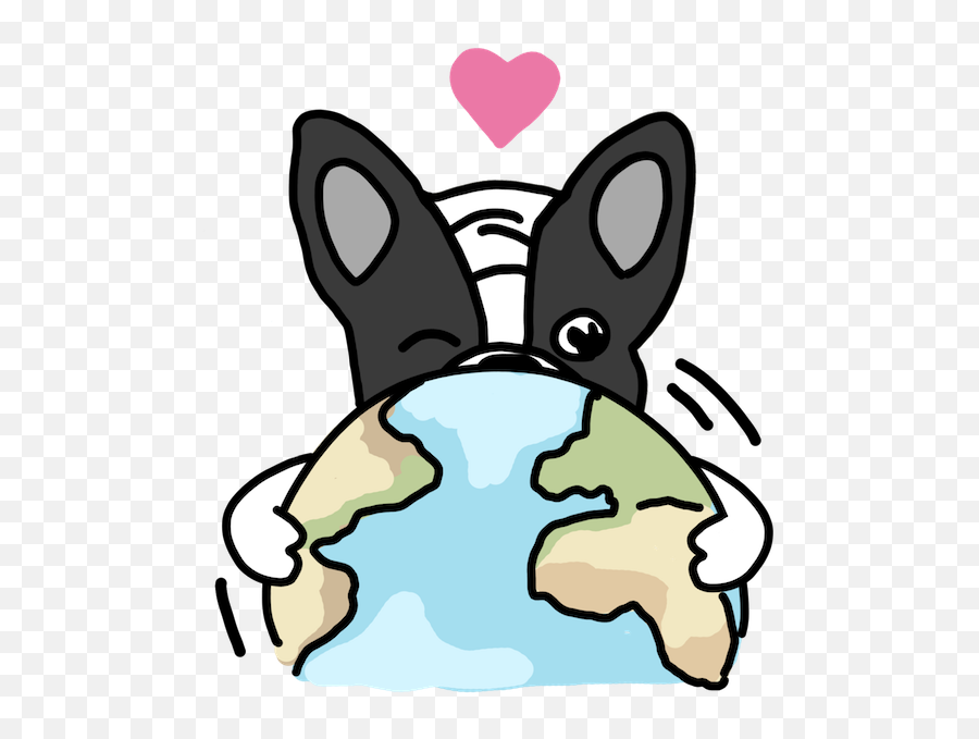 Frenchie Travel Stickers By Yeah Bunny - Clip Art Emoji,Energizer Bunny Emoji