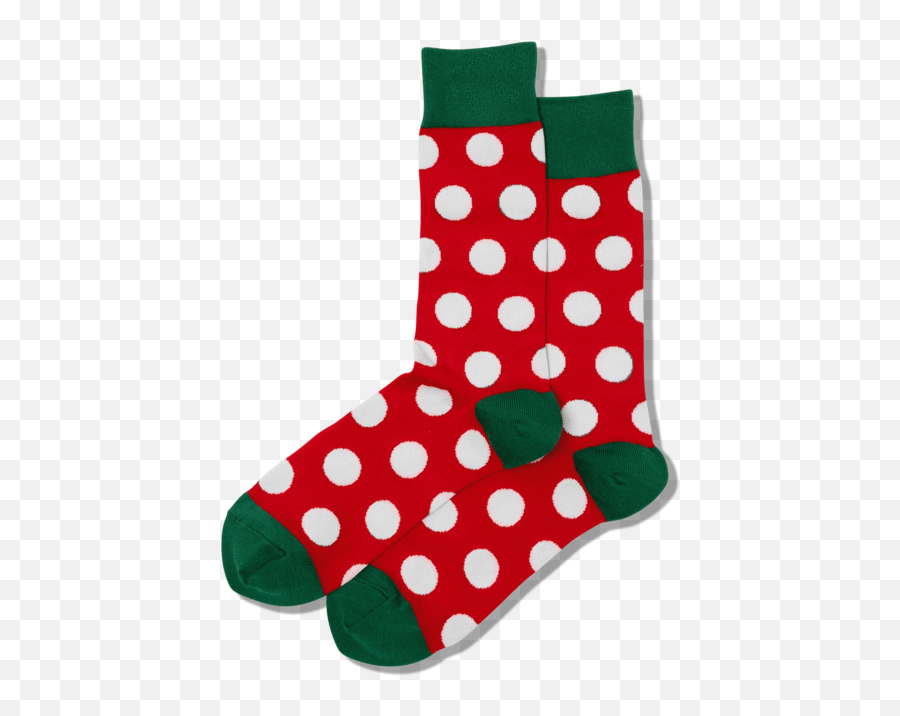 Menu0027s Christmas Polka Dot Crew Socks U2013 Hotsox Emoji,Christmas Kissing Emojis