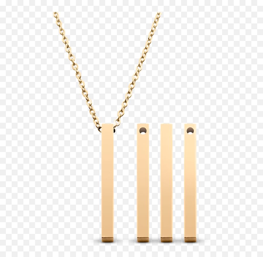Gold 3d Bar Necklace Emoji,Gold Chain Necklace Emoji