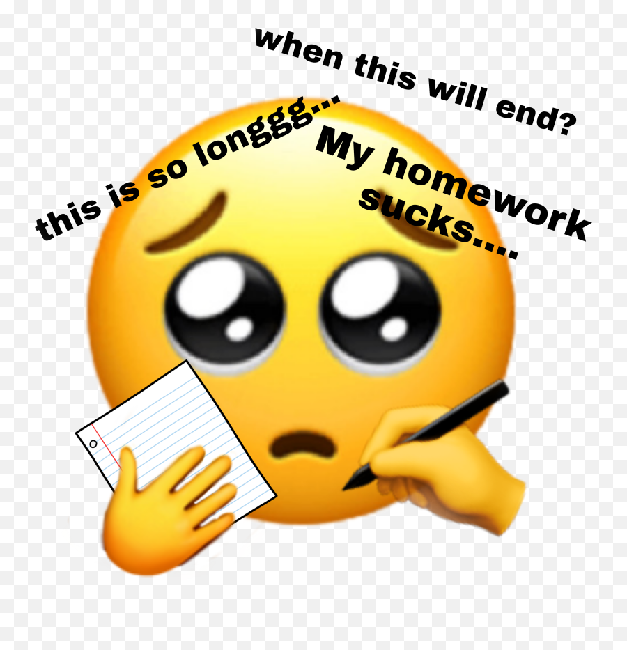 Ihateschool Ihatehomework Sticker By Roseydrawzyt Emoji,Soon Emoji