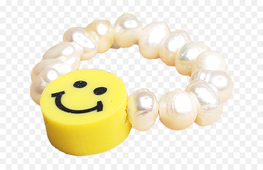 Pearl Happy Face Ring Emoji,Pearl Emoji
