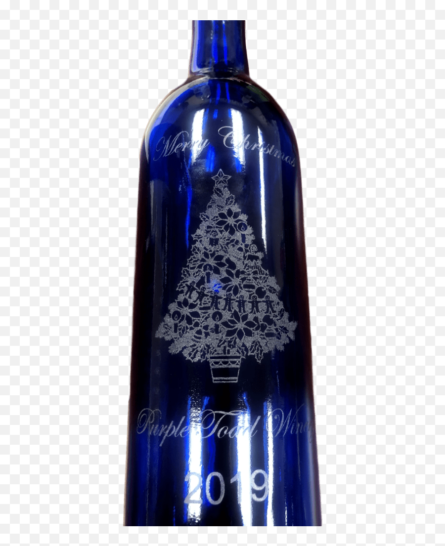 Engraved Bottle - Christmas Tree Purple Toad Winery Emoji,Bruning Christmas Tree Emoji