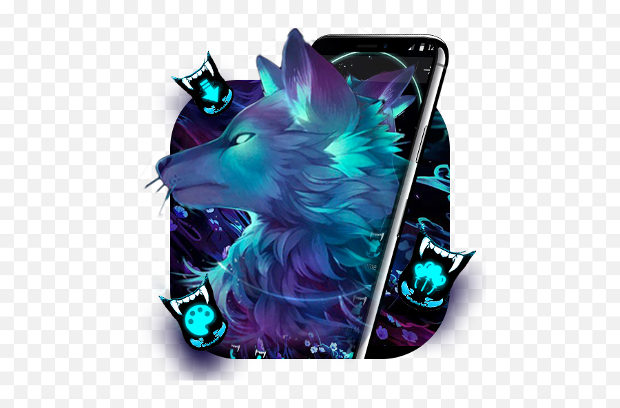 Dark Night Magic Wolf Theme - Izinhlelo Zokusebenza Ku Android Emoji,Wolf Emoji Android