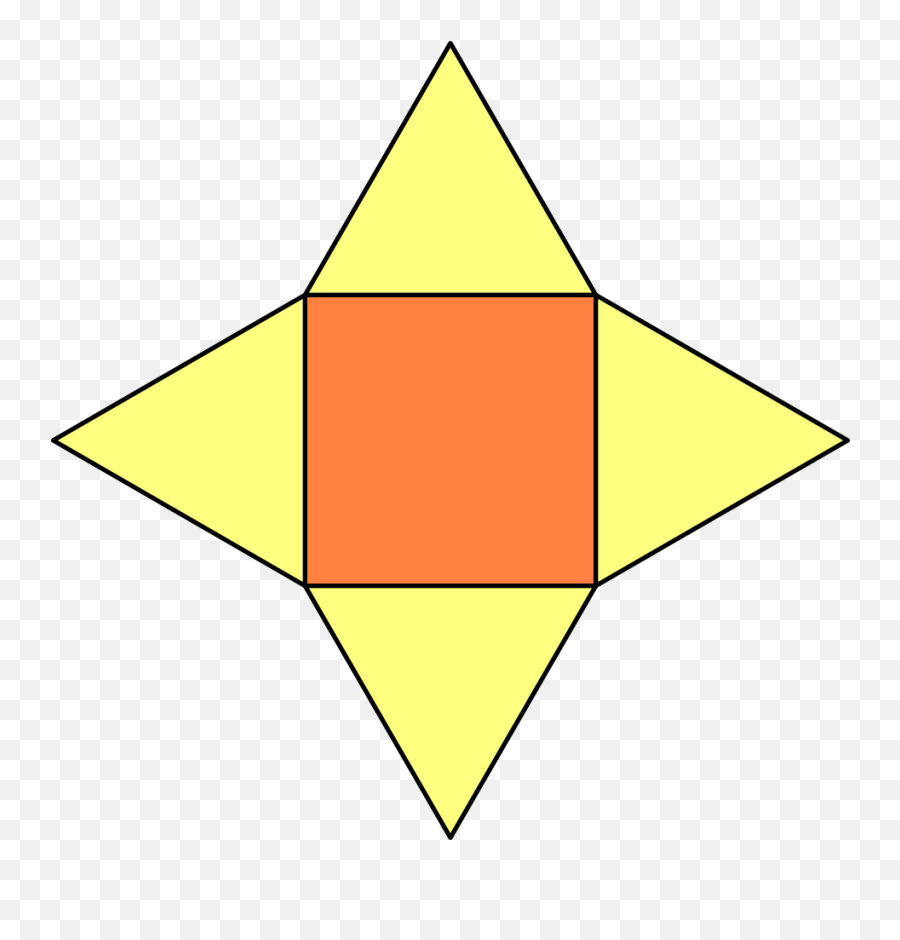 Square Pyramid Net - Square Clipart Full Size Clipart Emoji,Orange Squre Emoji