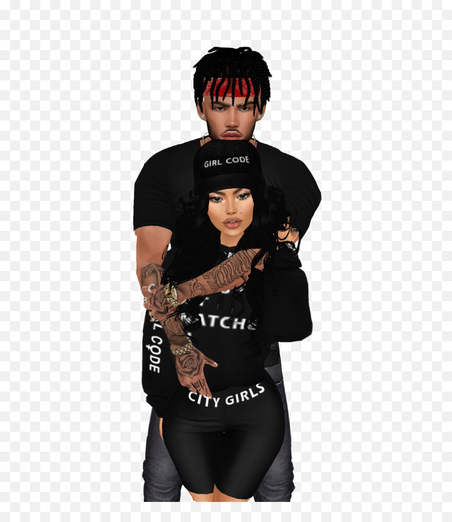 Imvu Couple Sticker By Dimebaggg223 - Temporary Tattoo Emoji,Imvu Emojis