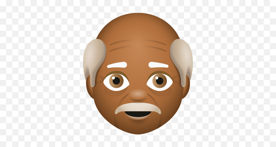 Old Man Medium Dark Skin Tone Icon - Black Grandpa Emoji Transparent Background,Grandpa Emoji