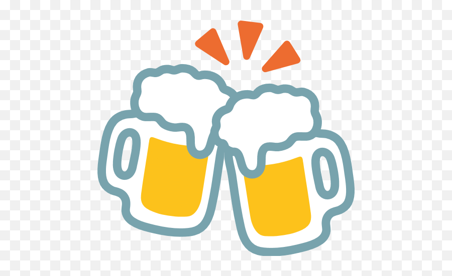 Clinking Beer Mugs - Beer Mug Clinking Emoji,Cheers Emoji