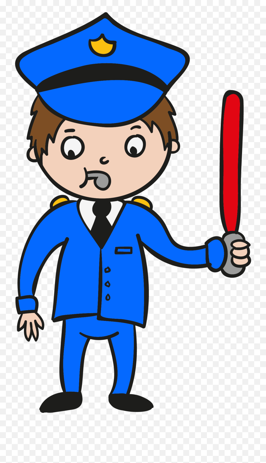 Cop Clipart Police Officer Cop Police - Police Officer Cartoon Line Emoji,Police Man Emoji