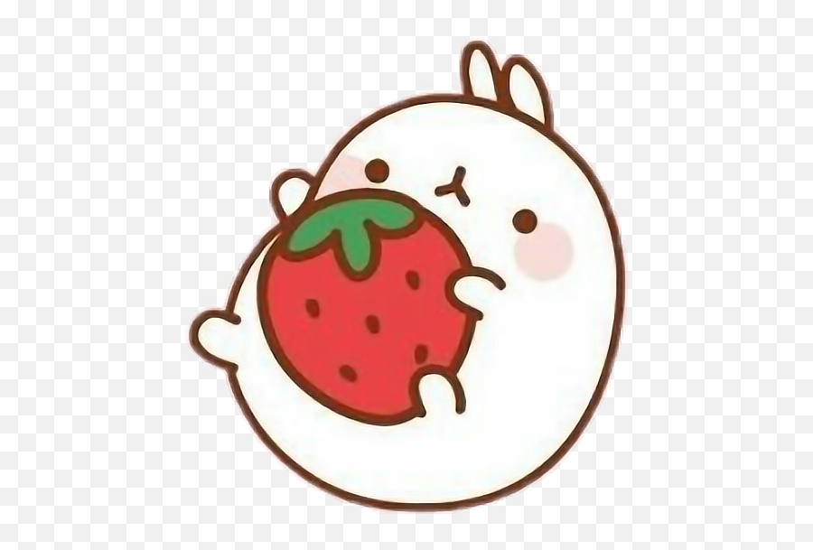 Molang - Aesthetic Cute Strawberry Png Emoji,Molang Emoji