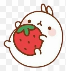 Molang - Aesthetic Cute Strawberry Png Emoji,Molang Emoji