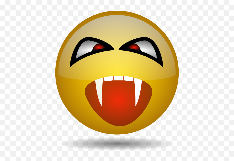 Download Hd Vampire Smiley - Smiley Png Emoji,Vampire Emoji