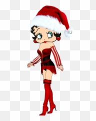 Bb With Xmas Head - Betty Boop Christmas Transparent Emoji,Mrs Claus Emoticon