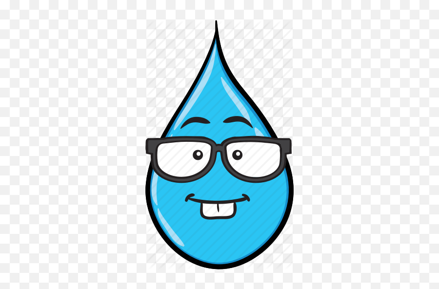 Cartoon Drop Emoji Rain Smiley Icon - Cartoon Donut With Sunglasses,Rain Emoji