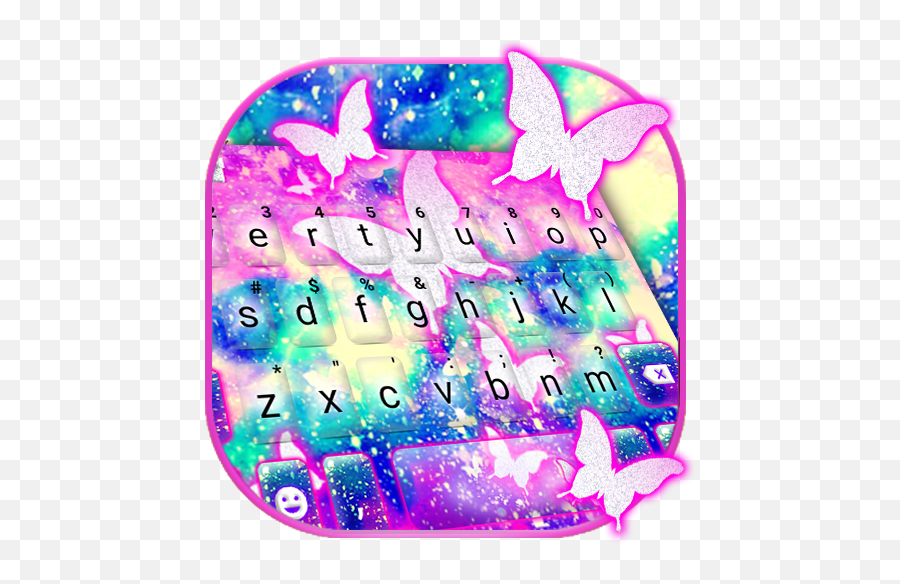 Shining Butterfly Galaxy Keyboard Theme - Aplikacionet Në Girly Emoji,Xb Emoticon