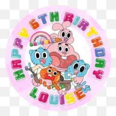 Gumball - Amazing World Of Gumball Cake Topper Emoji,Edible Emoji Cake Toppers