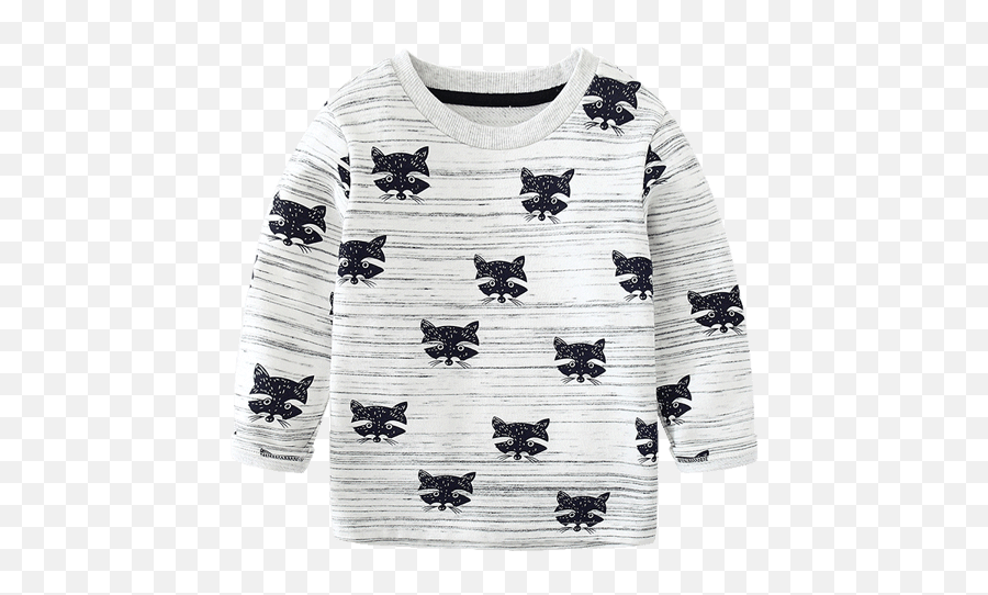 Ik Boyu0027s T Shirt O Neck Long Sleeve Cartoon Cat Pattern Comfy Top - Long Sleeve Emoji,Biys Graphic Emoji Long Sleeves