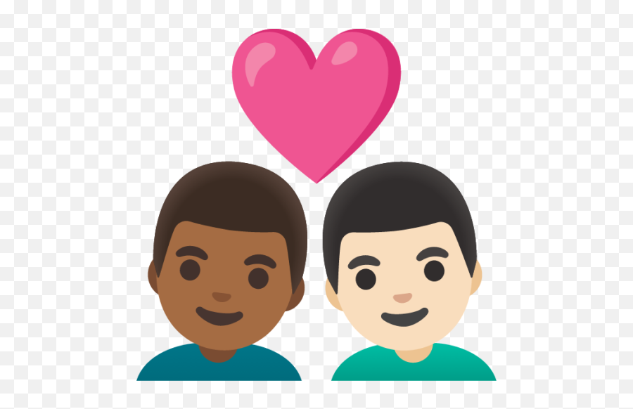 Man Man Medium - Emoji Casal Apaixonado,Dark And Light Skin Emojis