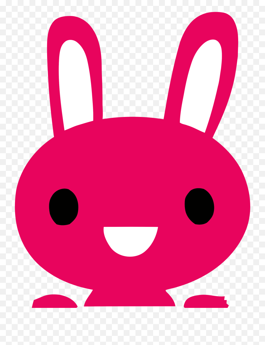 Colorful Bunny Clip Art - Clip Art Library Pink Bunny Clip Art Emoji,Bunny Emoticon