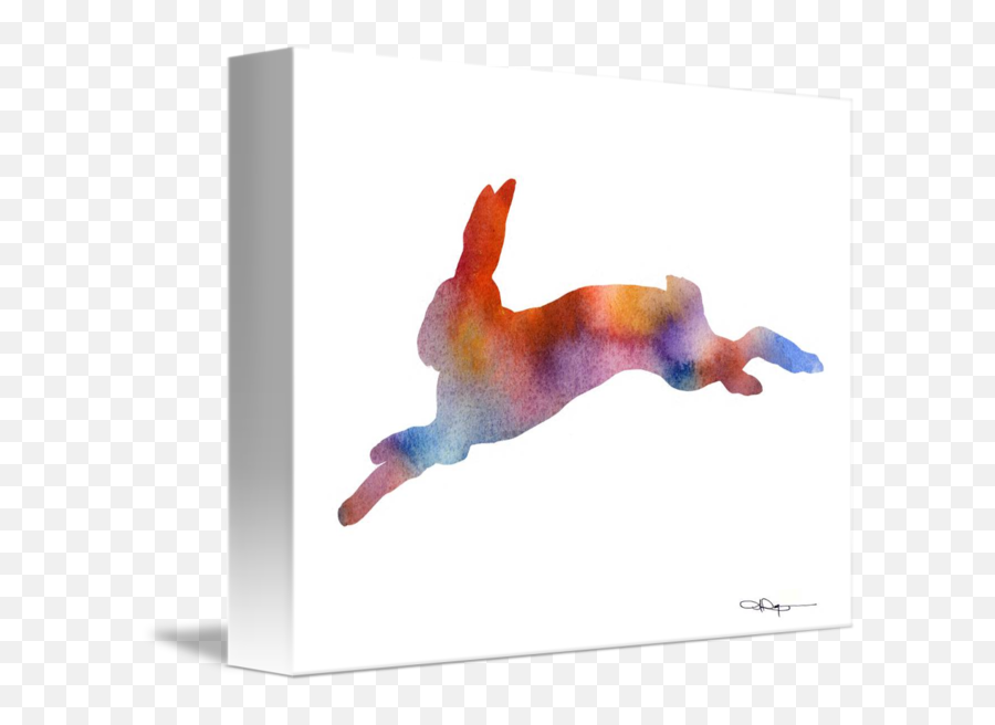 Art Prints Rabbit Abstract Watercolor - Art Emoji,Rabbit Emotion Art