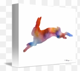 Art Prints Rabbit Abstract Watercolor - Art Emoji,Rabbit Emotion Art