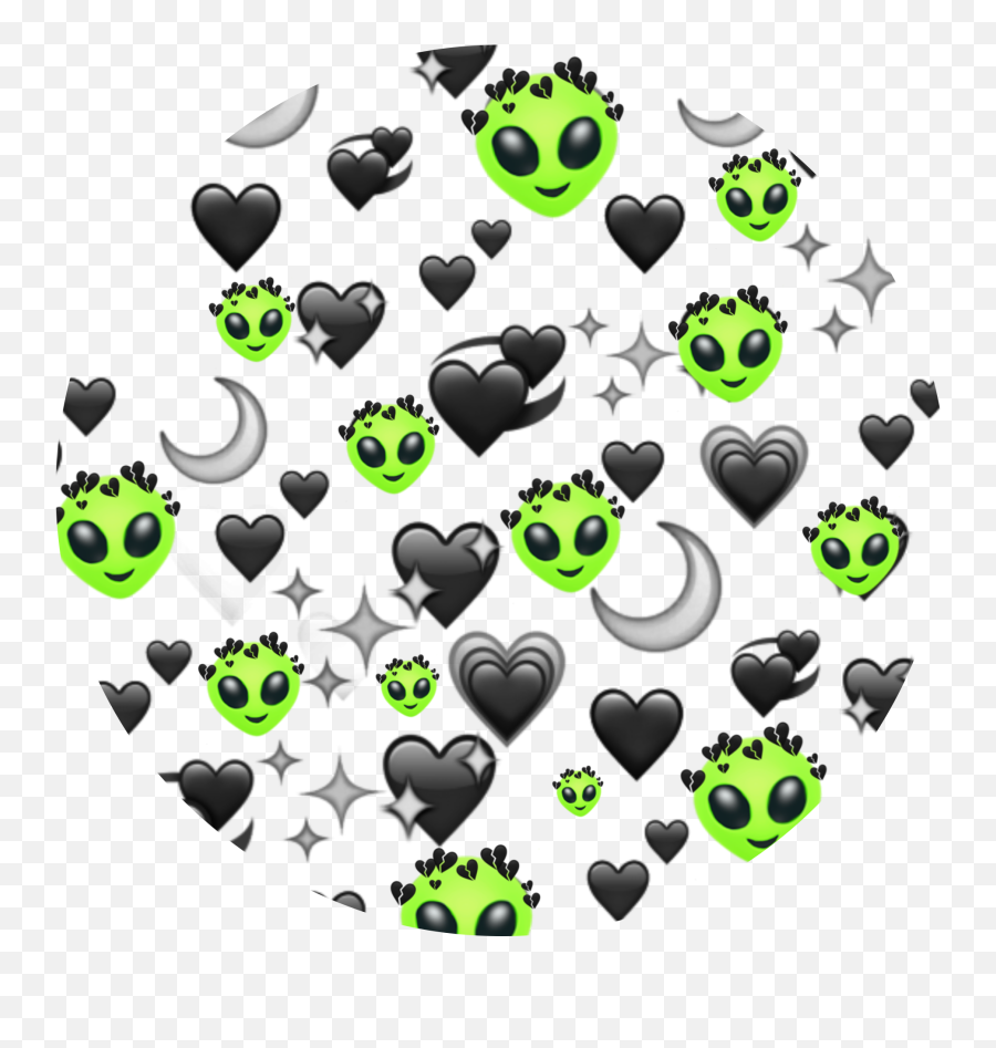 Green Black Emojis Circle Im Not Sticker By Dex - Green And Black Emoji Background,Green Emojis