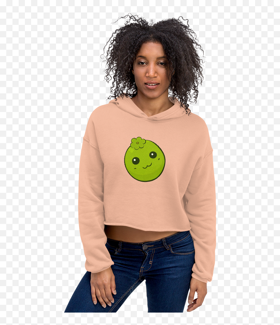 Black Sapote Crop Hoodie Multiple Colors Emoji,Emoticon With Afro