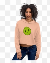 Black Sapote Crop Hoodie Multiple Colors Emoji,Emoticon With Afro