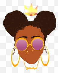 Golden Hoops Writes Emoji,Blak Girl Emoji