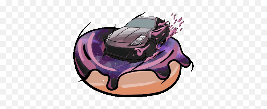 Zeeeggplant Nissan Sticker - Zeeeggplant Nissan 350z Emoji,Purple Car Emoji