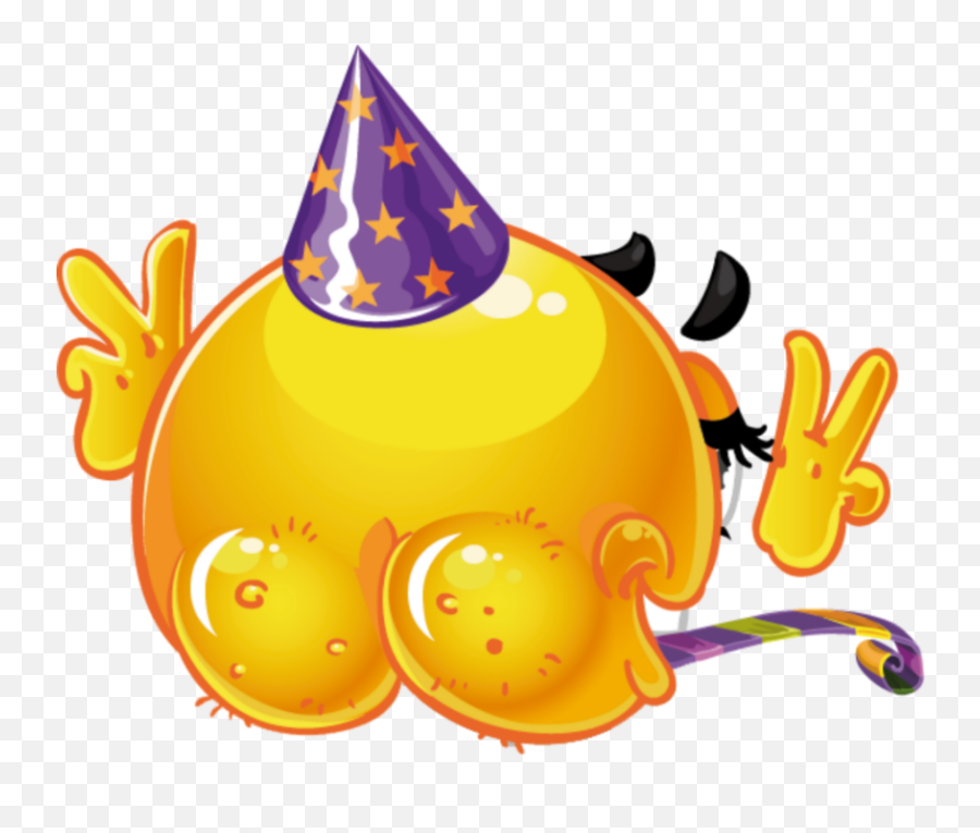 Party Hat Emoji Png - Mq Yellow But Behind Emoji Emoji Transparent Party Hat,Free Emojis