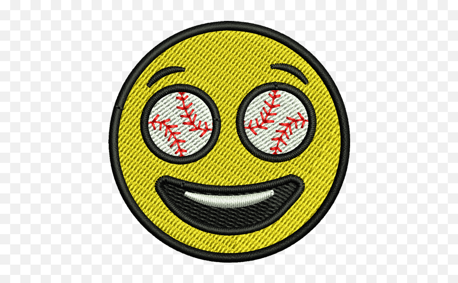 Download Emoji Baseball Eyes Iron - On Patch Circle Png Bicycle,Wide Eyes Emoji